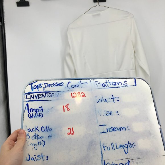 TopShop white button down peplum blouse collared sleeves size 6 - Picture 14 of 15